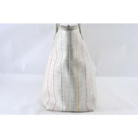 Fendi White Multicolor Zucca Print Coated Canvas XL Tote - Picture 7 of 10
